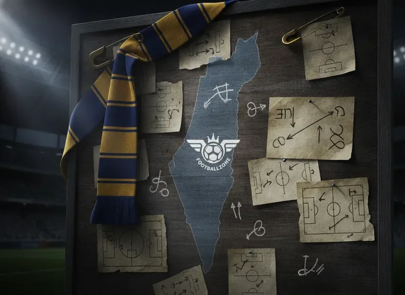 לוח מודעות של Footballzone עם מפה ואווירת כדורגל